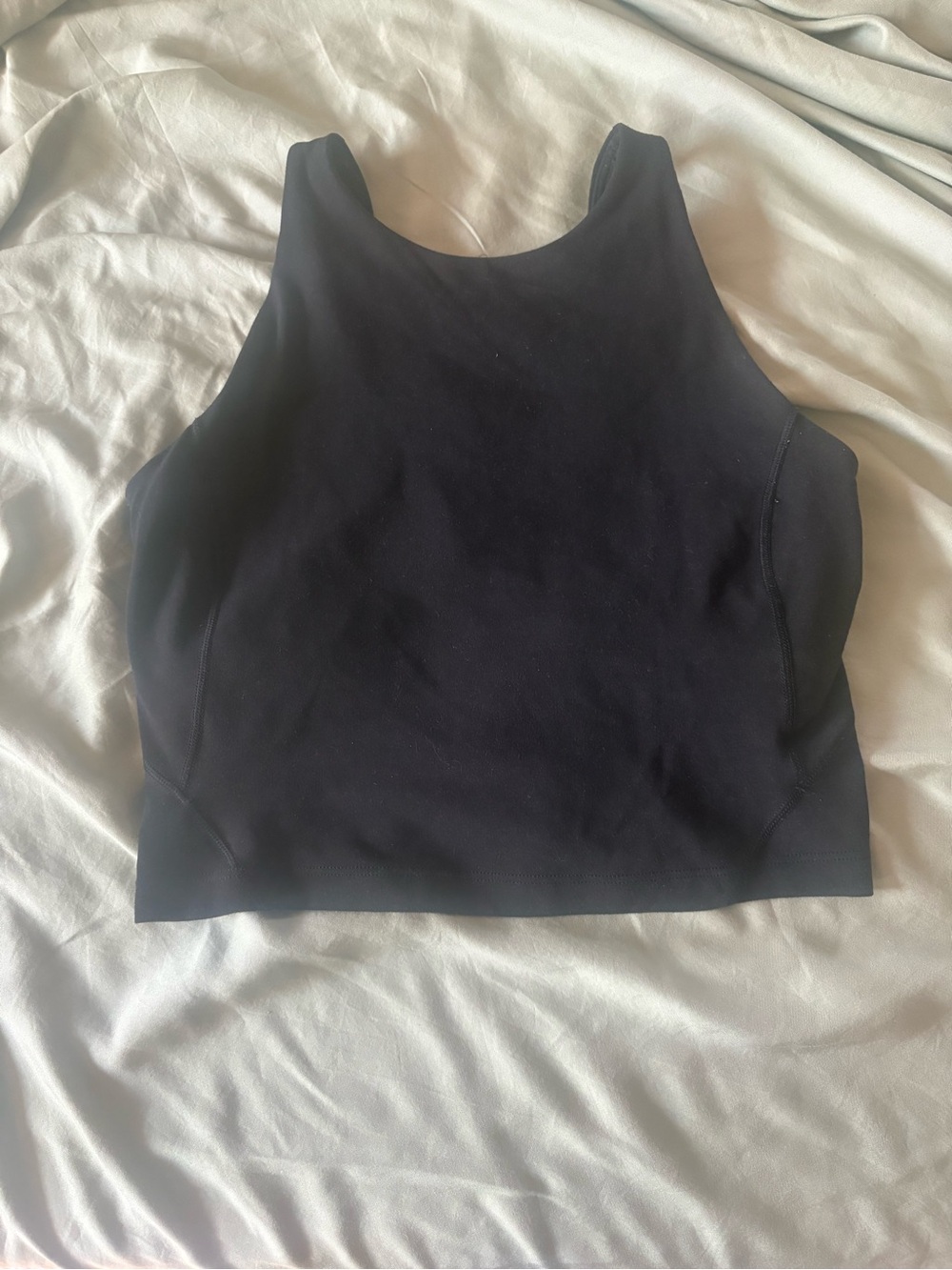 Lululemon Black Cropped Racerback Tank Too size 4